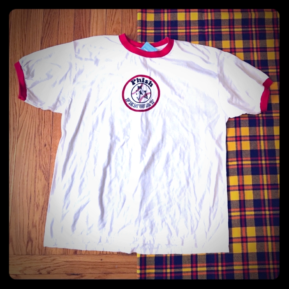 Vintage Phish Fenway Band Crewneck Tee Shirt Red